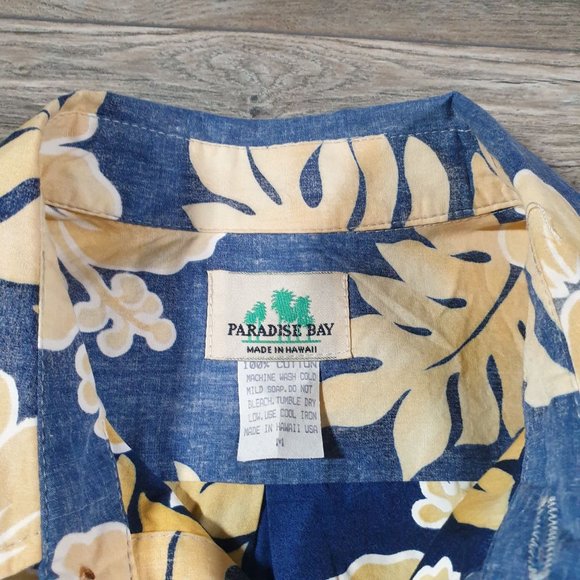 Paradise Bay Mens Medium Short Sleeve Shirt Vintage Hawaii Vacation Relaxed Casu - Picture 6 of 11